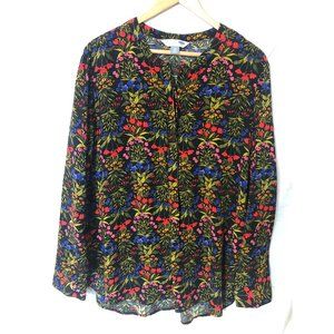 Long Sleeve Floral Tunic Blouse